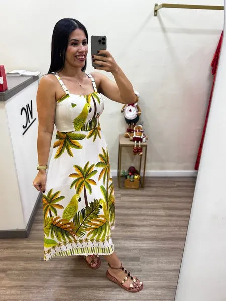 Vestido mide Joana Green Summer