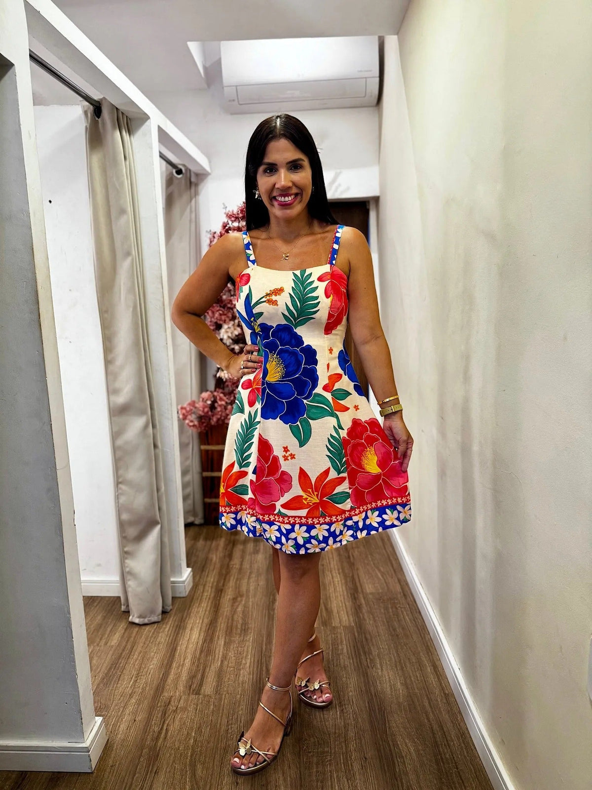 Vestido Helena Tropical colorido